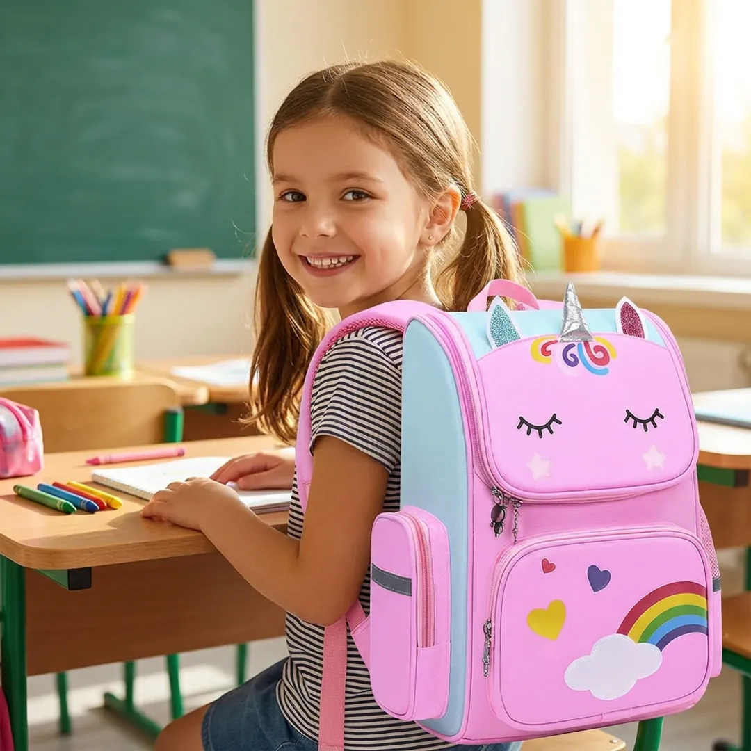 Cartable Licorne Fille – Sac à Dos Arc-en-Ciel Rose — Hero